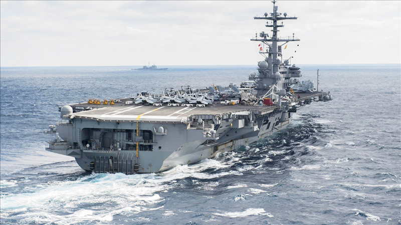 ABD'nin USS Gerald R. Ford ve USS Eisenhower uçak gemileri bölgede