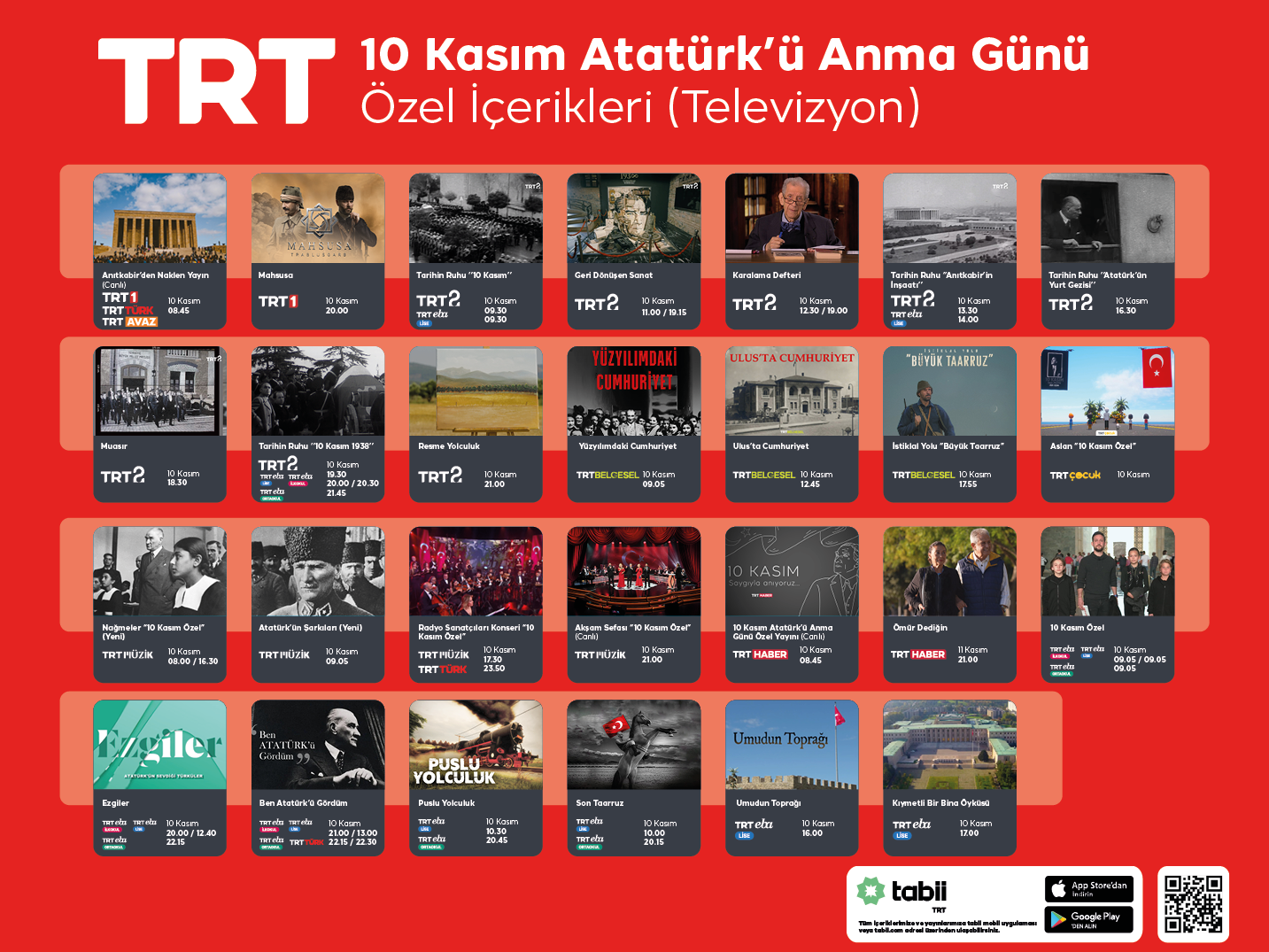 TRT’den 10 Kasım Özel Yayınları (1)