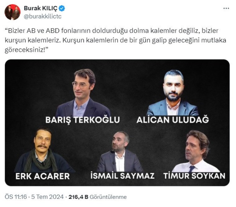 Burak Kılıç Tweet