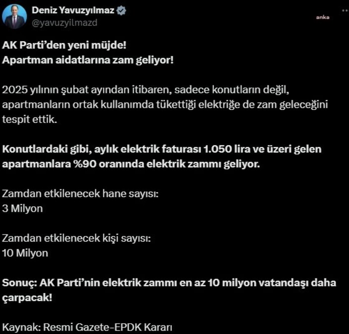 Deniz Yavuzyılmaz Tweet