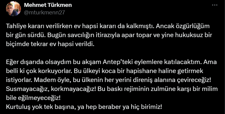 Mehmet Türkmen Gönderi