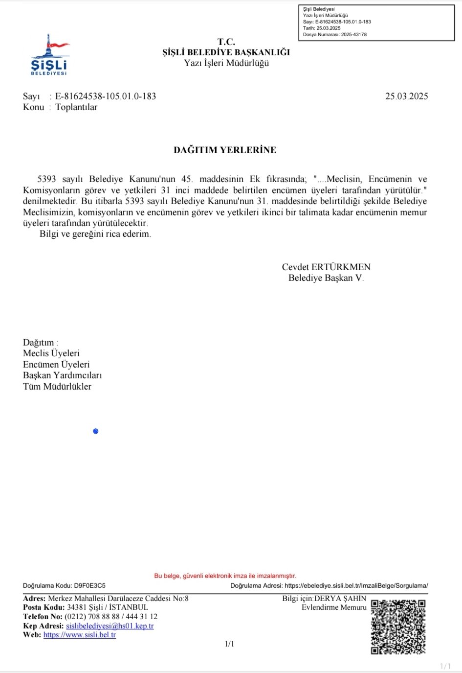 Şişli Belediyesi-1
