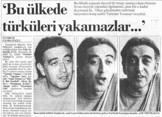 Türküler Yakılmaz