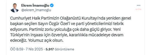 İ M A M O G L U T W E E T