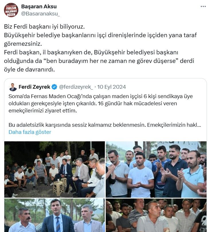 Ferdi Zeyrek Tweet