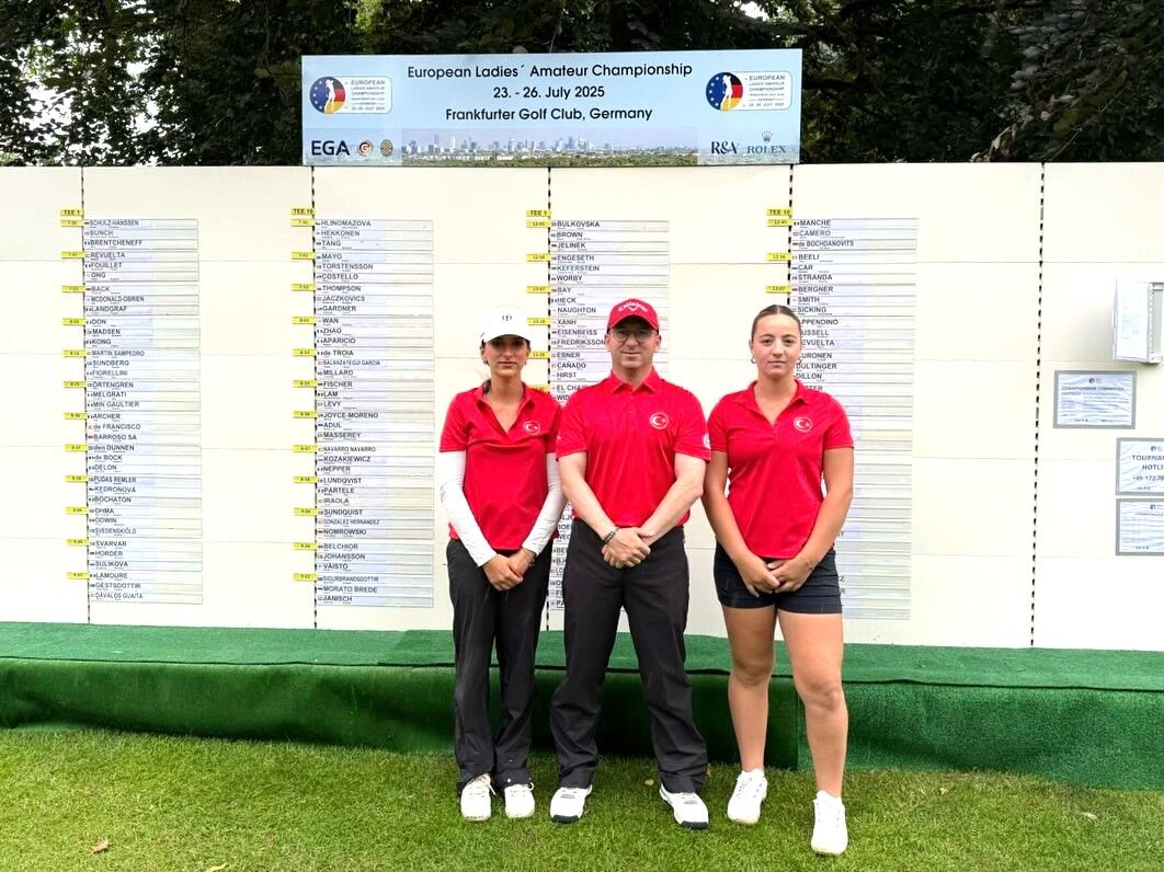 European Ladies Amateur Championship 2025’Te; Sude Bay, Antrenor Idris Topar Ve Almina Erdoğan. (3)