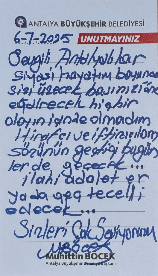 Muhittin Bocek Basinizi One Egdirecek Hicbir Olayin Icinde Olmadim