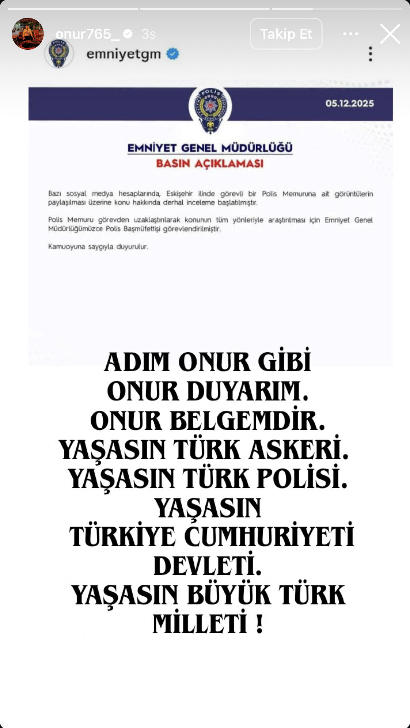 Çözüm sürecini eleştirdiği için açığa alınan polisten ilk açıklama: Adım Onur gibi onur duyarım, onur belgemdir-1