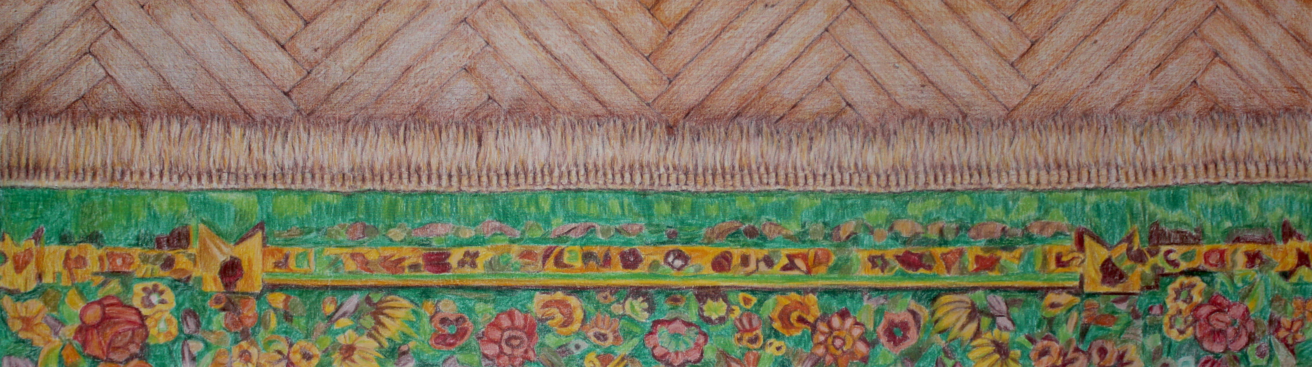 Emel Kayin, Halı Püskülü Carpet Tassel, 2026, Tuval Üzerine Kuru Pastel, Tebeşir, Füzen Dry Pastel, Chalk, Charcoal On Canvas, 48X168 Cm (1)