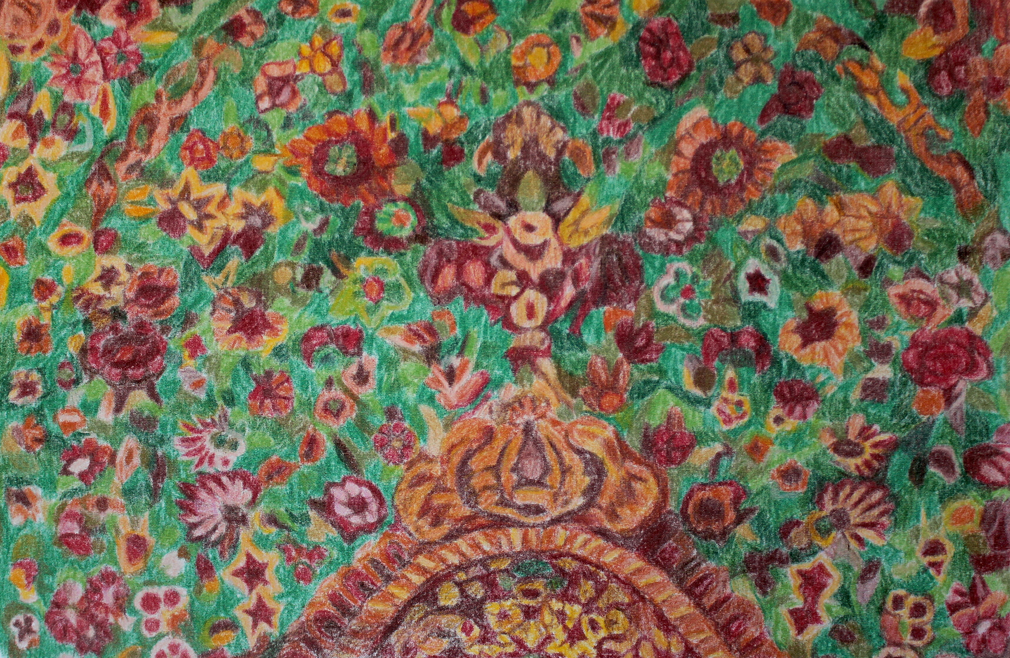 Emel Kayin, Halı The Carpet, 2026, Tuval Üzerine Kuru Pastel, Tebeşir, Füzen Dry Pastel, Chalk, Charcoal On Canvas, 48X73,5 Cm (1)