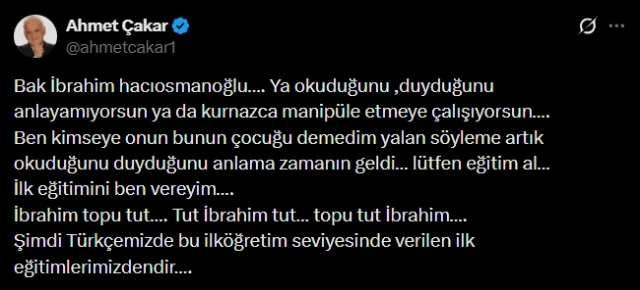 Ahmet Cakar Twit