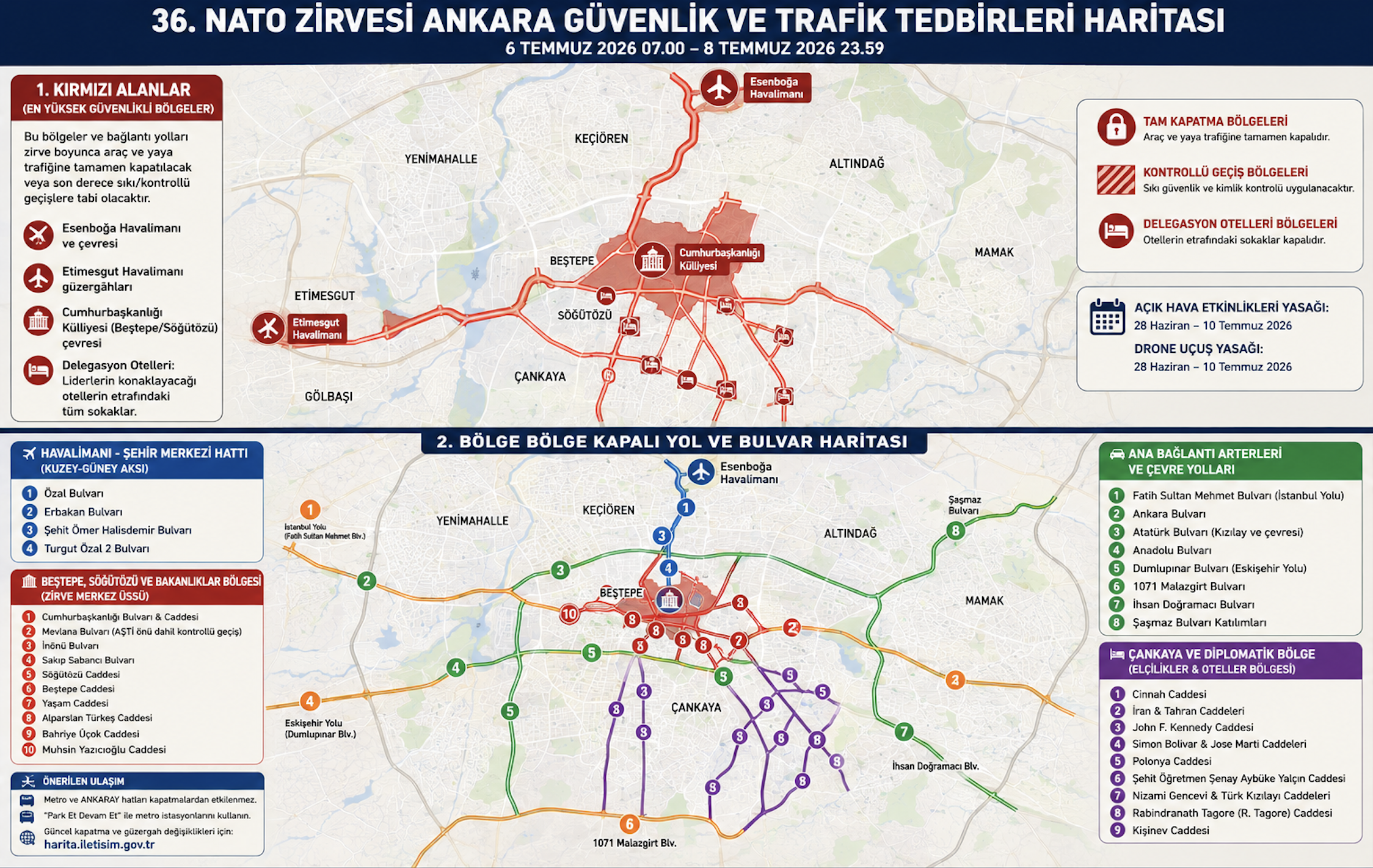 Nato kapalı yollar ankara