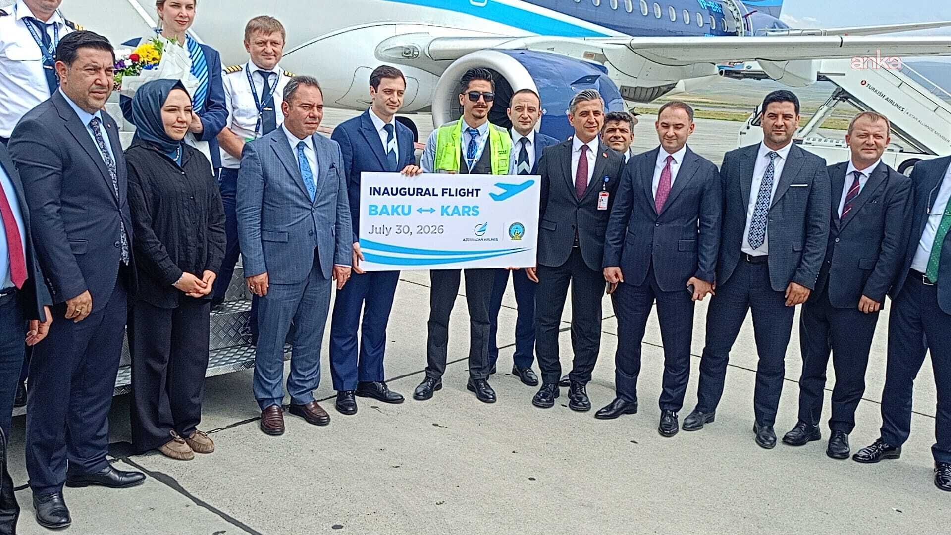 Bakü Kars Direkt Uçak Seferleri Başladı: İlk Uçak Törenle Karşılandı3