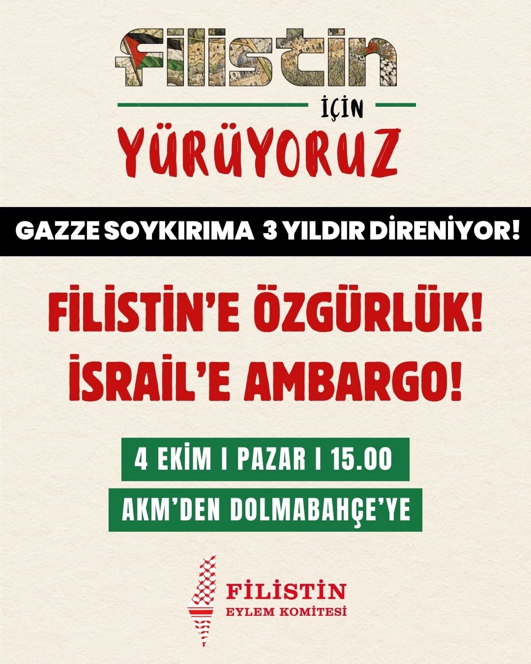 Filistin Destek Yürüyüşü