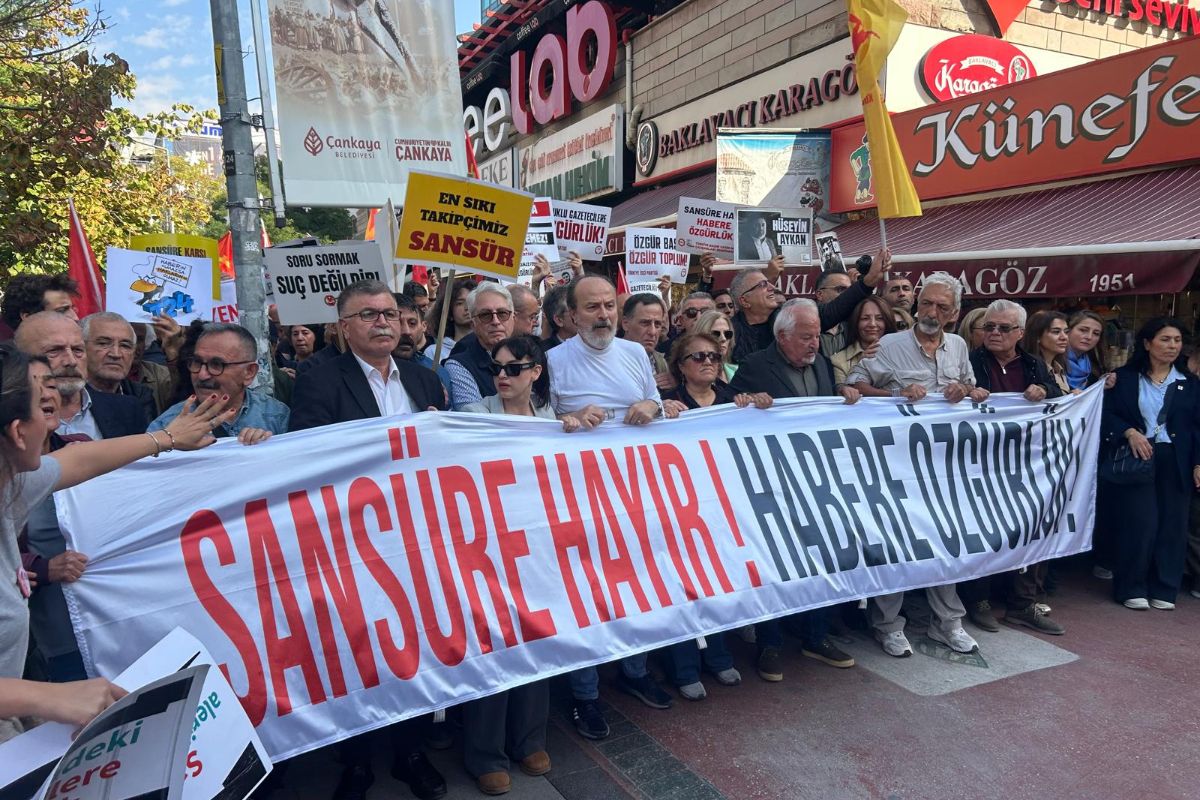 Ankara'da binler basın özgürlüğü için yürüdü: Medyada kayyum uygulamalarına son verin