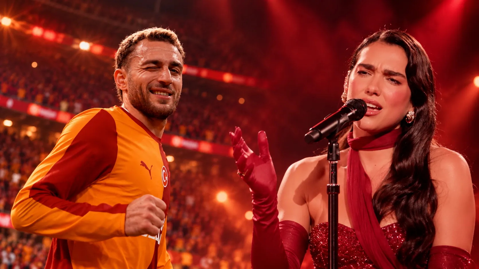 Galatasaray'dan Barış Alper Yılmaz paylaşımı! Dua Lipa ile bir arada