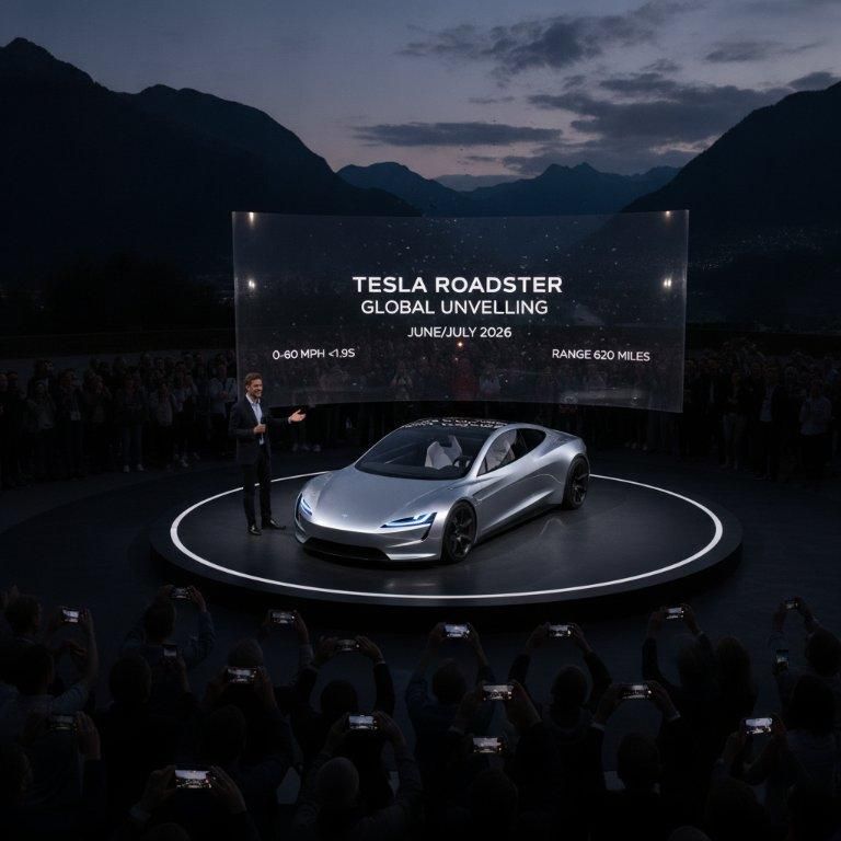 Uçan Araba Tesla Roadster