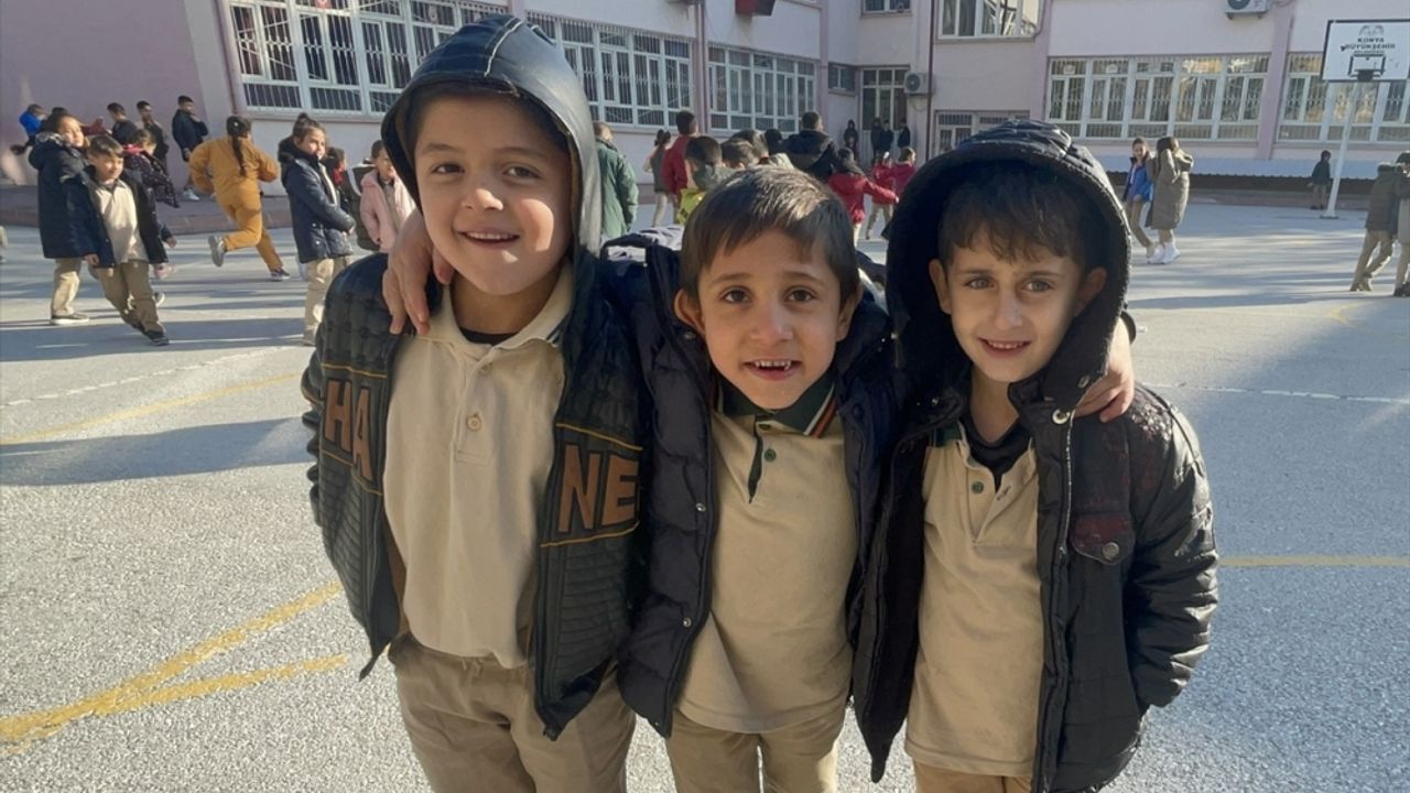 Konya'da ara tatilin ardından öğrenciler ders başı yaptı