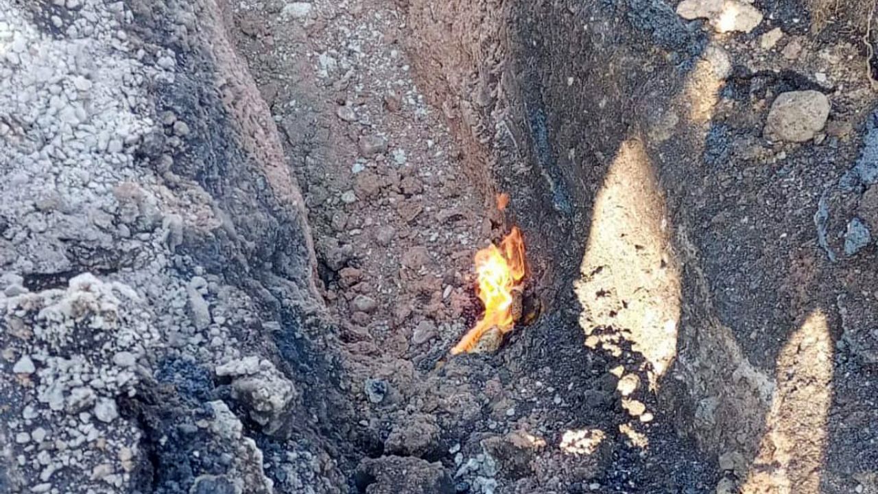 Karabük'te doğal gaz borusu patladı