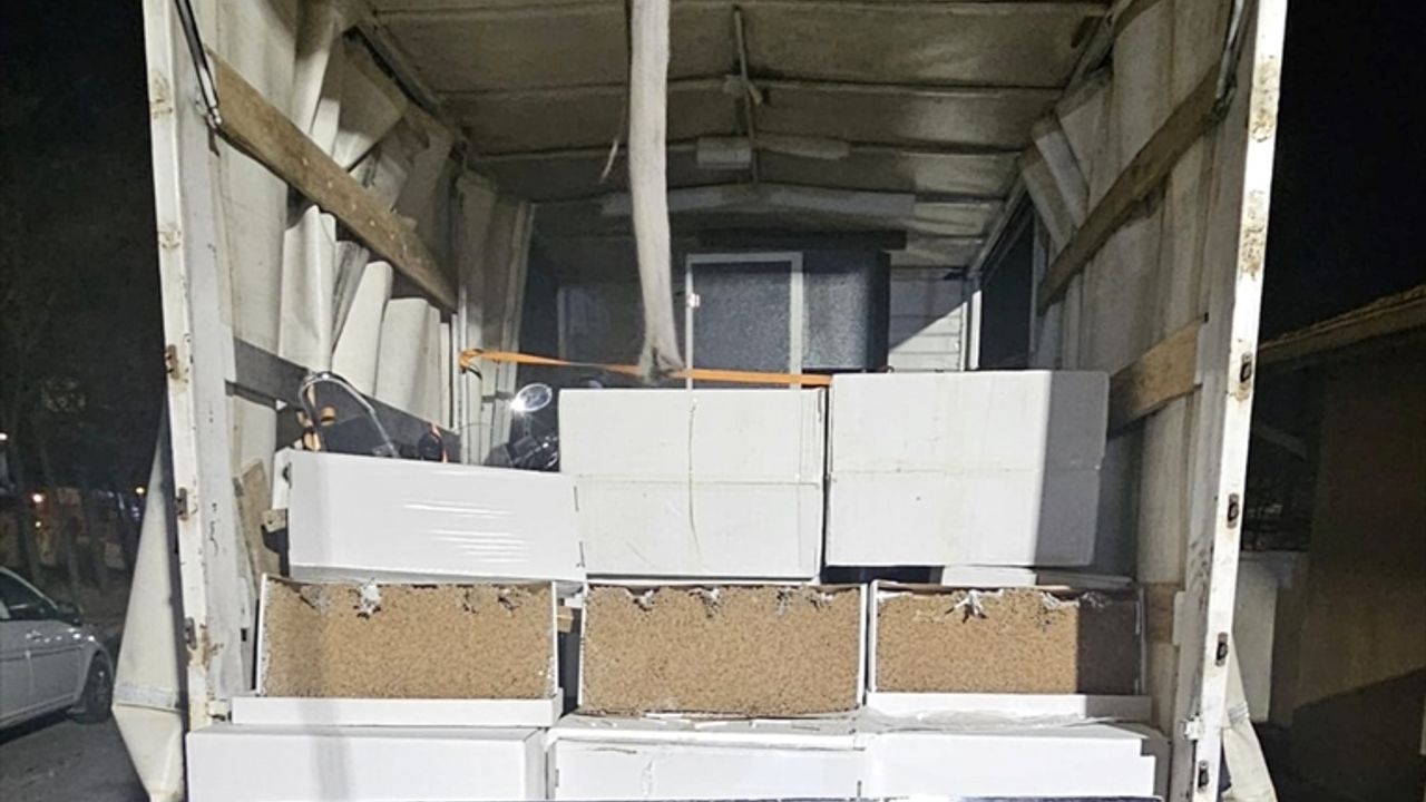 Aksaray'da bir kamyonda 750 bin makaron ele geçirildi