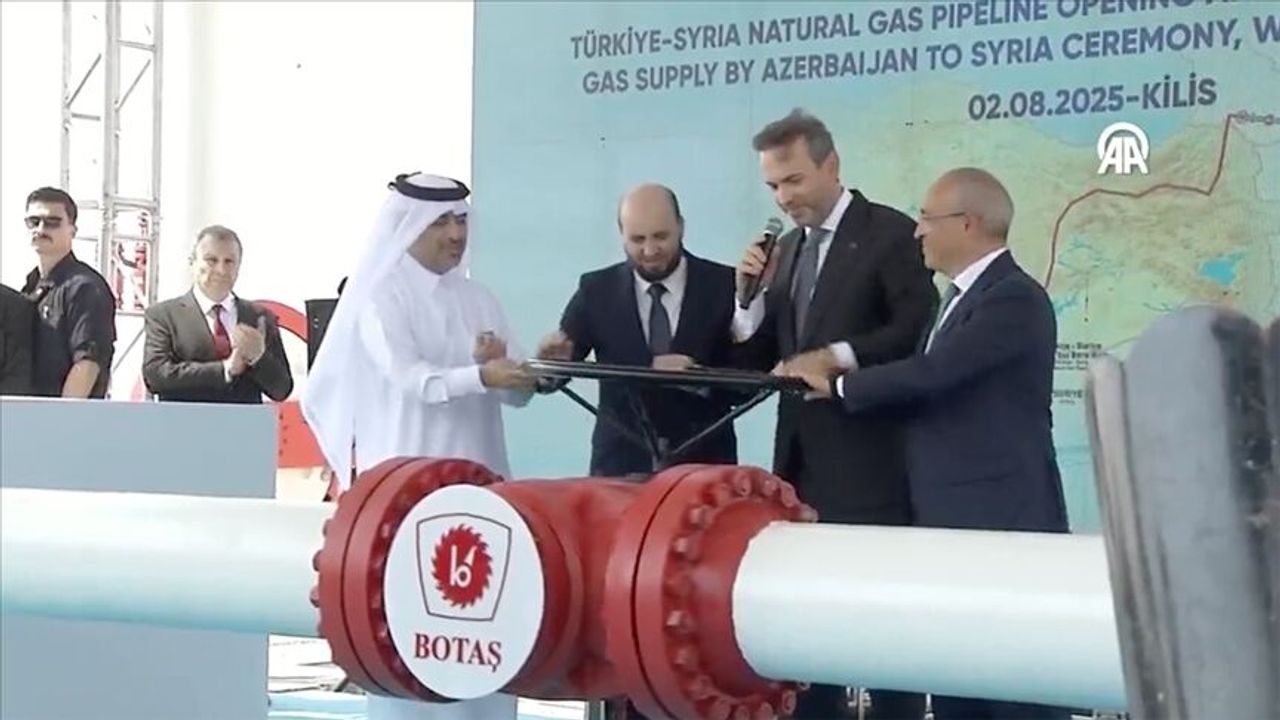 Türkiye-Suriye doğal gaz boru hattı Kilis'te açıldı