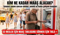 KİM NE KADAR MAAŞ ALACAK? Temmuz zammı sonrası memur, emekli ve kamu çalışanı maaşları: 33 meslek için maaş tablosu