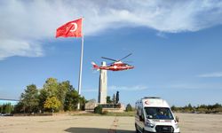 Konya'da hava ambulansı kalp krizi geçiren hasta için havalandı