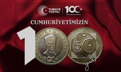 Cumhuriyet'in 100. yıl dönümü için basılan hatıra para Resmi Gazete'de yer aldı