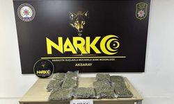 Aksaray'da tekstil malzemesi yüklü kamyonda 9 kilo 400 gram skunk ele geçirildi