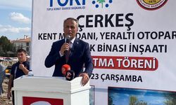 Çerkeş yeraltı otoparkı ve müftülük binası için temel atma töreni düzenlendi