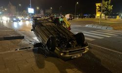 Kayseri'de devrilen otomobildeki 4 kişi yaralandı