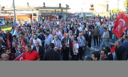 Kayseri'de sivil toplum kuruluşları İsrail'i protesto etti