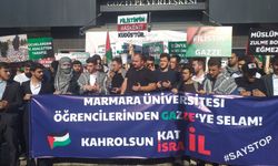 Marmara Üniversitesi öğrencilerinden Filistin'e destek yürüyüşü