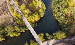 Sakarya Nehri'nin çevresinde sonbahar renkleri hakim oldu