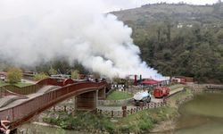 Trabzon'da Büyükşehir Belediyesine ait sosyal tesisteki restoran yandı