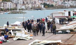 Yalova'da fırtınadan zarar gören balıkçı barınaklarında hasar tespit çalışmaları yapıldı