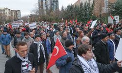 ABD Büyükelçiliği önünde Filistin'e saldırılar protesto edildi