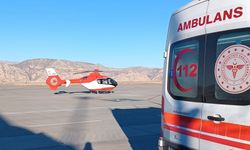 Şırnak'ta ambulans helikopter 60 yaşındaki kalp hastası için havalandı