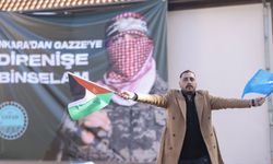 USTAD üyeleri Filistin'e destek eylemi düzenledi