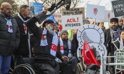 Ankara'da engelliler, şehit askerleri anmak ve Filistin'e destek için bir araya geldi