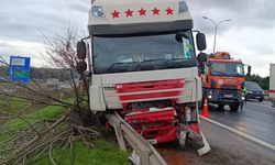 Pendik'te tırın çarptığı otomobilin sürücüsü yaralandı