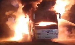 Bartın'da yolcu otobüsünde çıkan yangın söndürüldü