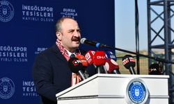 Gençlik ve Spor Bakanı Osman Aşkın Bak, İnegöl'de spor tesisinin açılışında konuştu: