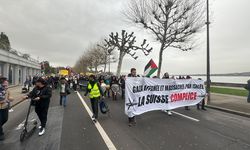 Cenevre'de binlerce kişi bir kez daha "Filistin ile dayanışma" için yürüdü