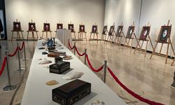 Kayseri'de midyeye işlenen Atatürk portrelerinin sergisi açıldı