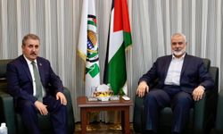 BBP Genel Başkanı Destici, Hamas Siyasi Büro Başkanı Heniyye'ye taziye ziyaretinde bulundu