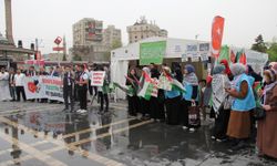 Kayseri'de İsrail'in Filistin'e yönelik saldırıları protesto edildi
