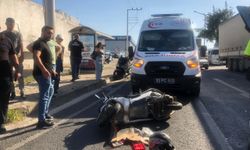 Aydın'da itfaiye aracı ile motosikletin çarpışması sonucu 2 kişi yaralandı