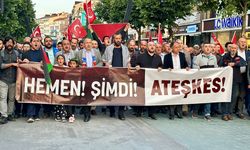 Bolu'da İsrail'in Gazze'ye saldırıları protesto edildi