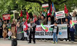 Çankırı'da "Gazze'yi Unutma" sloganıyla destek açıklaması yapıldı